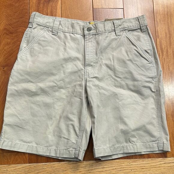 NWT Carhartt Relaxed Fit Cargo workwear  Gray Flat Front Shorts size 36 - Picture 1 of 6